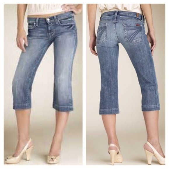 7 For All Mankind Crop Dojo Jean 28 - Picture 1 of 8